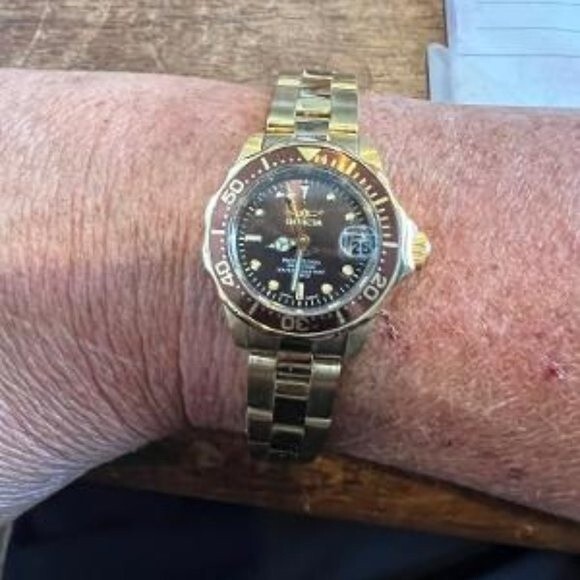 Invicta Women\'s 12524 Pro Diver Quartz 3 Hand Brown Dial Watch main image 8